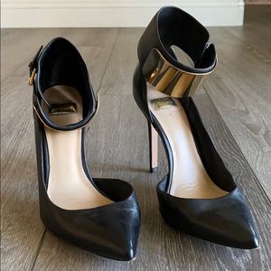 Black ankle heels